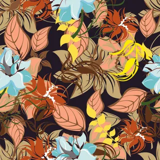 花卉唯美手绘花朵面料纹理手机壳布料面料印花服装矢量图案素材