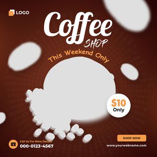 设计棕色咖啡海报