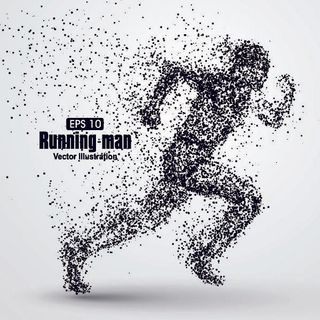 矢量科技动感粒子元素EPS运动人物动物点状创意矢量科幻设计素材