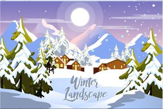 设计冬天卡通背景