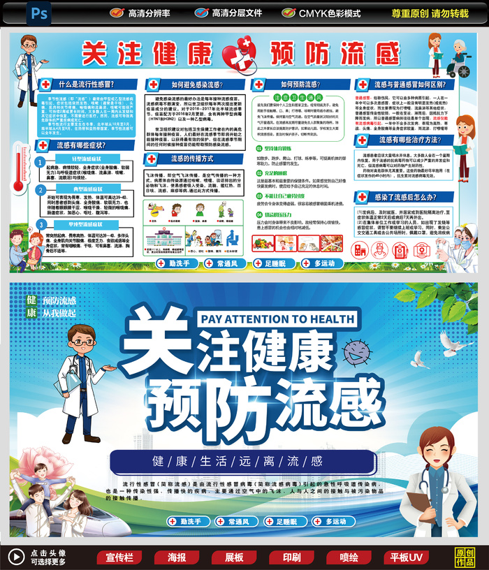 预防流感宣传海报