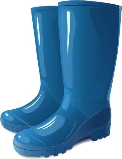 蓝色橡胶靴 PNG免抠(1336x1742)