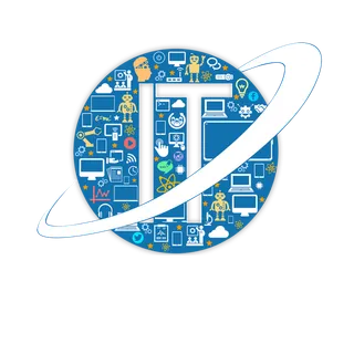 蓝色地球计算机图标卡通少儿兴趣班