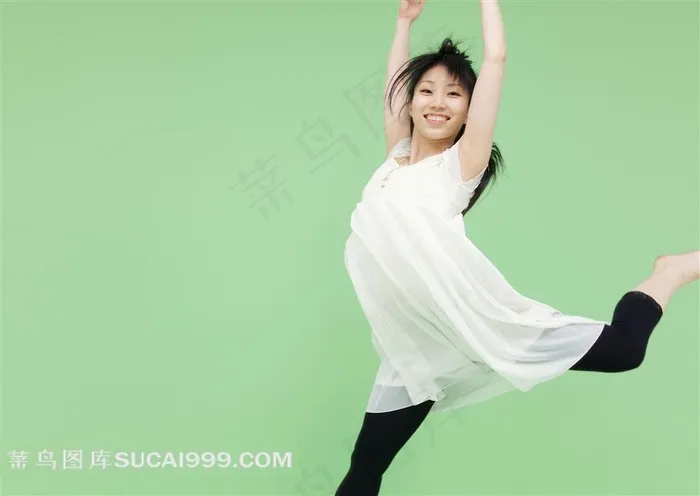 甜美微笑的美女摄影素材