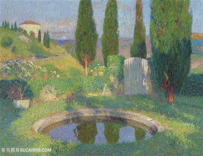 亨利马丁油画草地美景