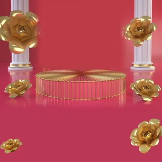 立体C4D场景电商首页主图直通车促销banner海报背景PSD素材