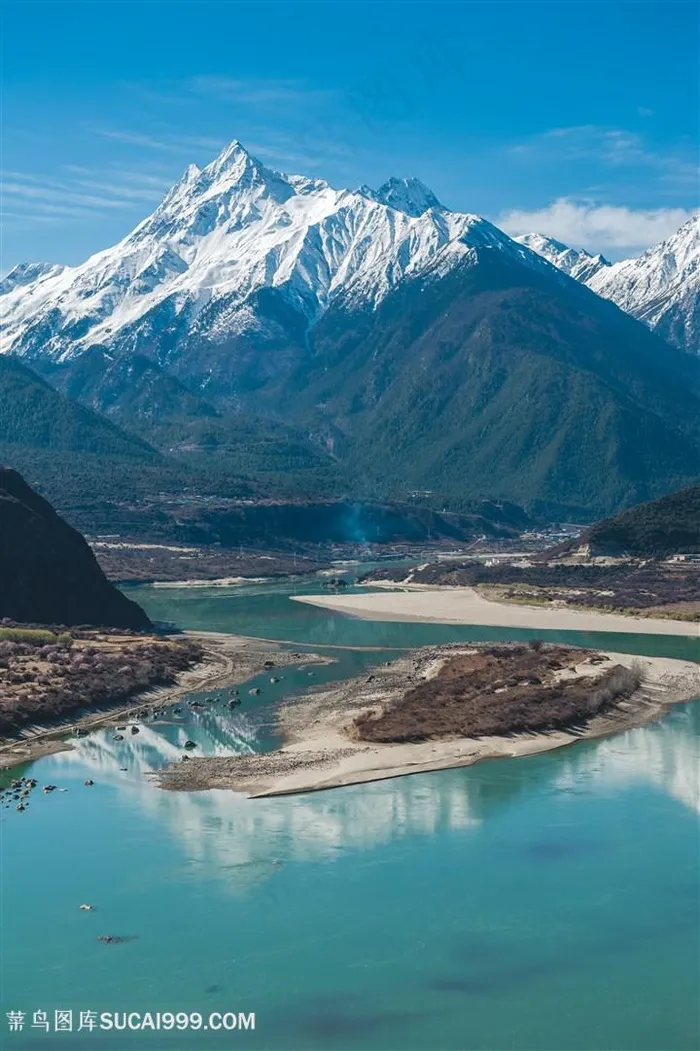 高山河流风景图片