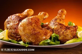 鲜美诱人的烤鸡腿