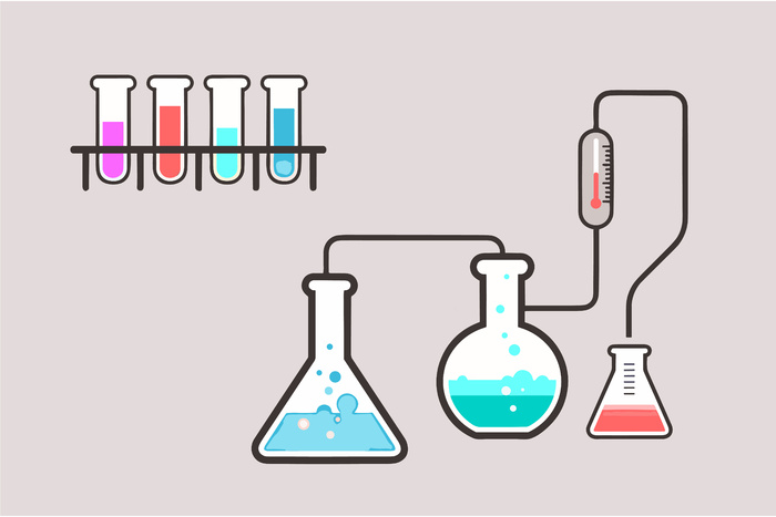 矢量 科学生物化学实验仪器