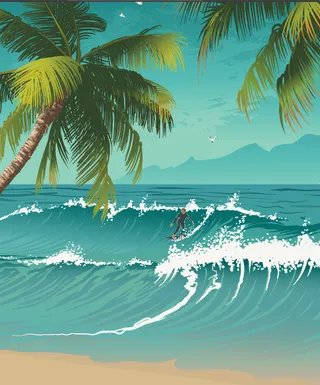 夏天海滩大海背景