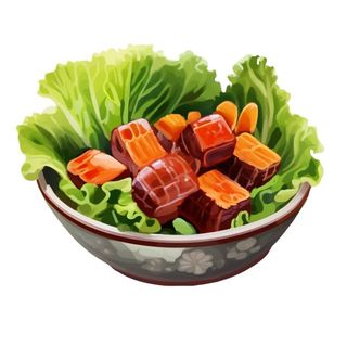 卡通手绘红烧肉美食免抠