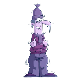 寒冷冬天瑟瑟发抖