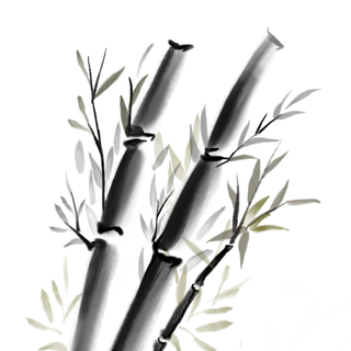 竹子水墨画中国风国画墨水书法竹子画