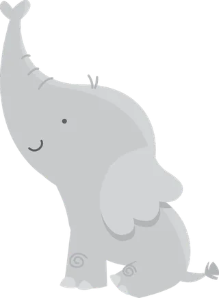 大象灰色卡通