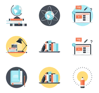 学习素材图标卡通少儿兴趣班