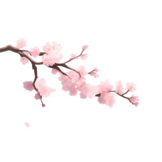 樱花桃花树枝免抠