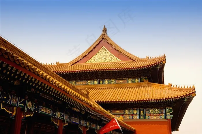 中国故宫蓝天白云美图素材