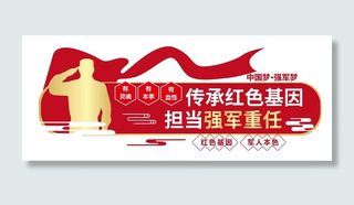 红色基因军队文化墙