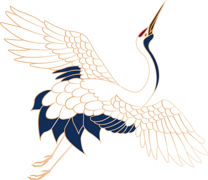 中国风古典中式国潮风手绘飞鹤图案仙鹤装饰素材PNG免抠插画元素