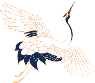 中国风古典中式国潮风手绘飞鹤图案仙鹤装饰素材PNG免抠插画元素