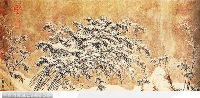 花鸟篇-雪中竹