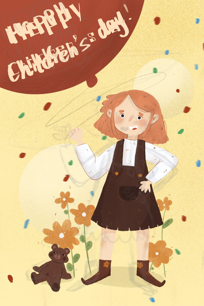 happy快乐卡通儿童PSD素材