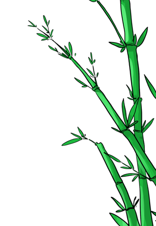 竹子水墨画中国风国画墨水书法竹子画