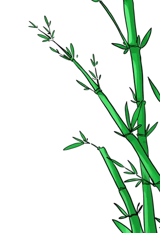 竹子水墨画中国风国画墨水书法竹子画