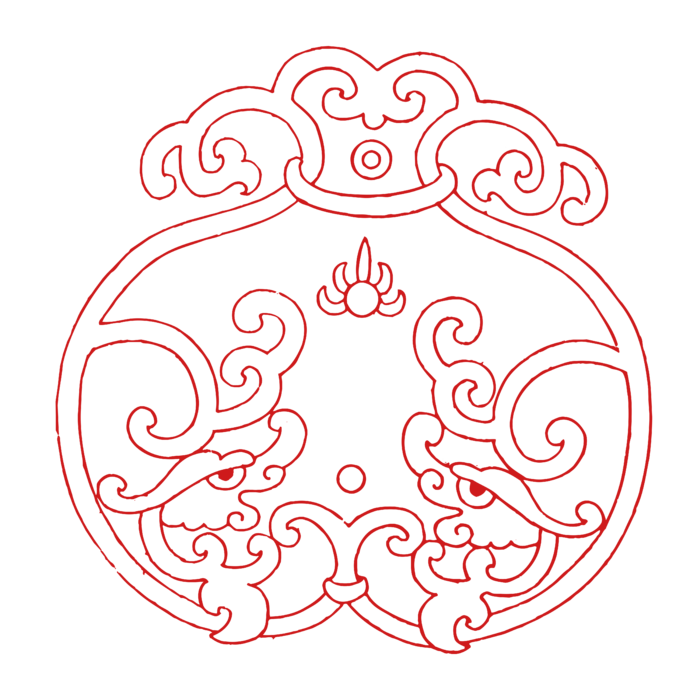 红色喜庆简约风传统吉祥纹样纹路纹理免扣PNG素材图片 (87)