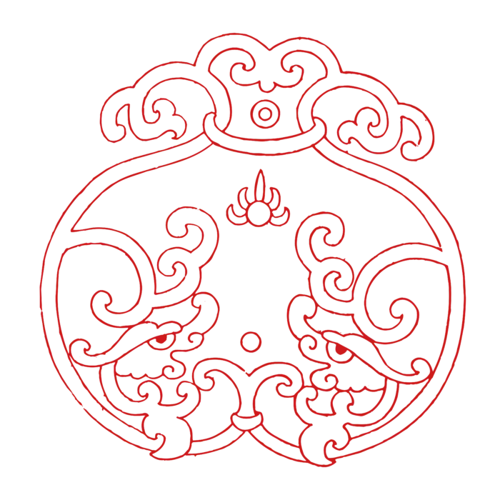 红色喜庆简约风传统吉祥纹样纹路纹理免扣PNG素材图片 (87)