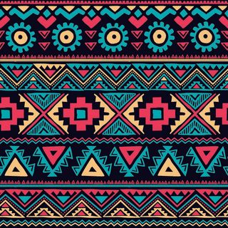 少数民族藏族特色花纹波西米亚风纹理背景图案设计AI矢量图片素材