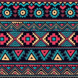 少数民族藏族特色花纹波西米亚风纹理背景图案设计AI矢量图片素材