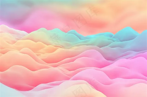 糖果配色海浪波纹高清背景素材图片