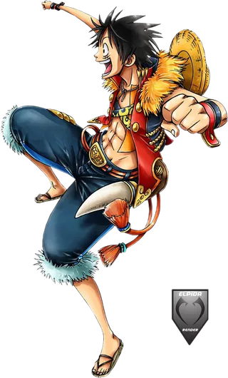 路飞人物素材卡通简笔