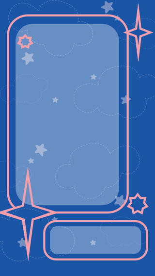 蓝色可爱风便签壁纸背景