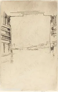 惠斯勒素描简约建筑装饰画 惠斯勒素描简约建筑装饰画