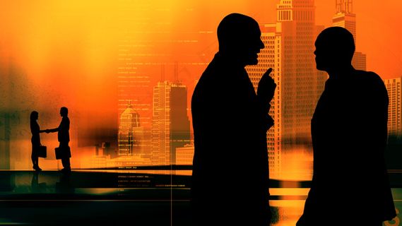 商务剪影交谈图片素材 商务剪影交谈图片素材