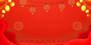 2022虎年新年春节卡通模板喜庆节日背景