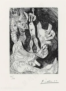 毕加索线描艺术抽象装饰画 毕加索线描艺术抽象装饰画