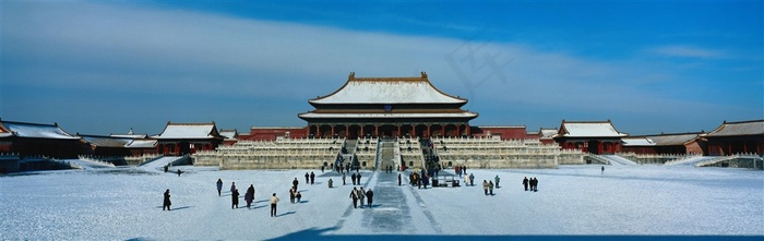 太和殿雪景冬天北京风景