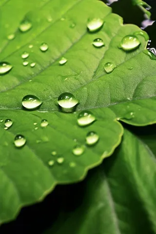 露珠绿叶摄影背景