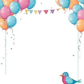 彩旗气球装饰彩色免抠