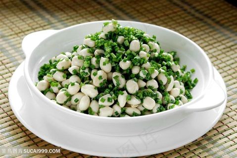 韭菜粒粒香中华美食摄影图