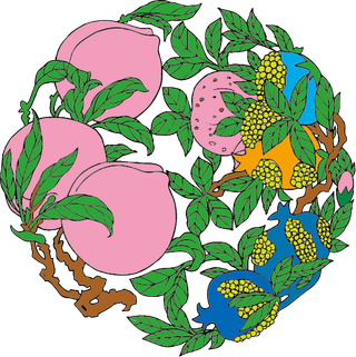 中国吉祥图免扣元素矢量图桃子