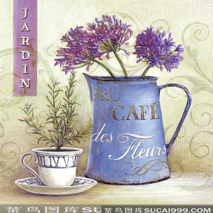 复古花卉装饰画