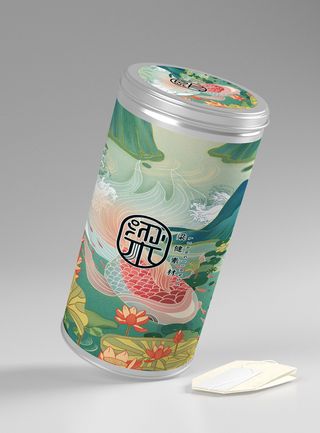 国风高档茶叶包装盒袋罐瓶LOGO标贴展示VI智能贴图样机PSD素材