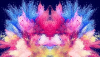 七彩喷射状粉末图片