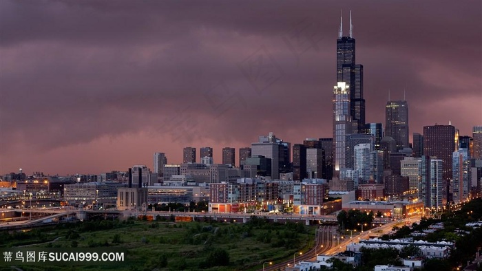 唯美建筑高楼风景画壁纸