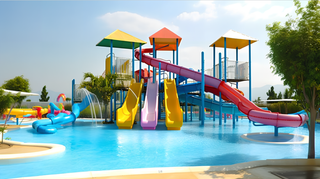 水上乐园夏季假期水上乐园摄影图 (1)