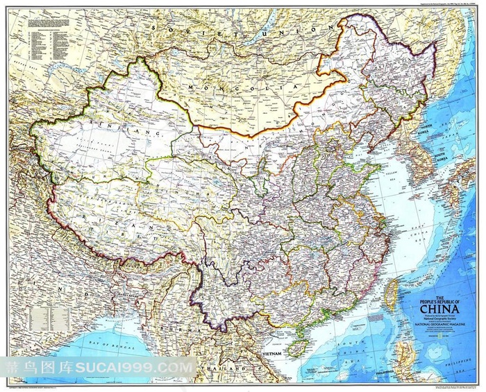 超大中国地图英文版